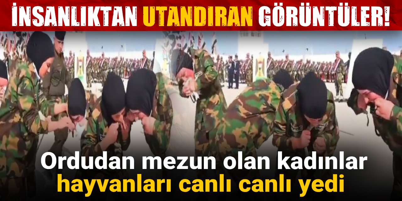 insanliktan utandiran goruntuler ordudan mezun olan kadinlar hayvanlari canli canli yedi zNub26UA