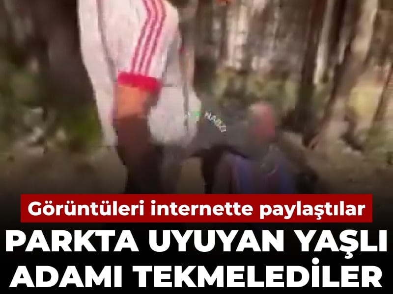 Parkta Uyuyan Yaşlı Adamı Tekmeleyen Gençler Yakalandı